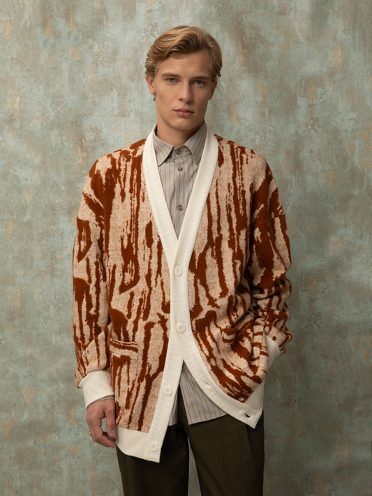 CARDIGAN - COGNAC