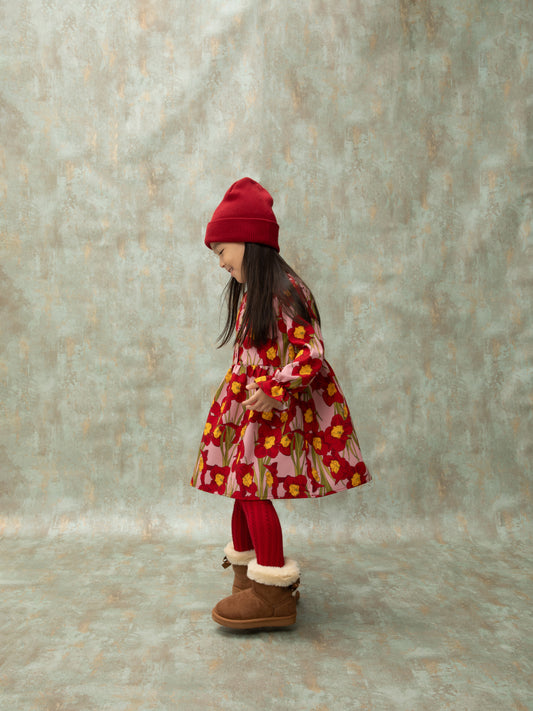 MAO COLLAR DRESS - NARCISSUS PINK