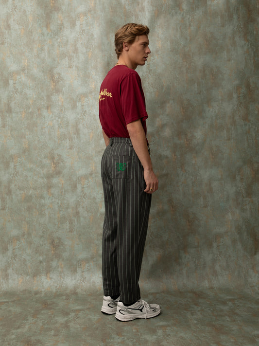 STRIPED PANTS - DARK GREY