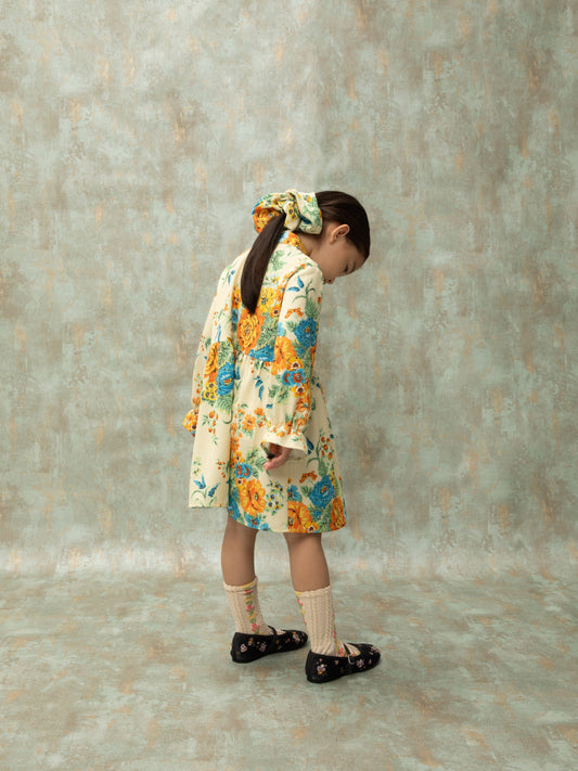 MAO COLLAR DRESS - TAPETSARIA CREAM