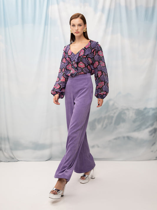 CORDUROY PANTS LILAC