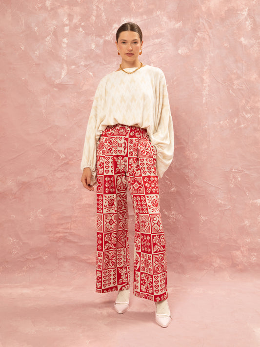 ELASTICATED-WAIST PANTS - KOUVERTA