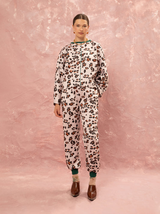 FUTTER TRACK PANTS - LEOPARD