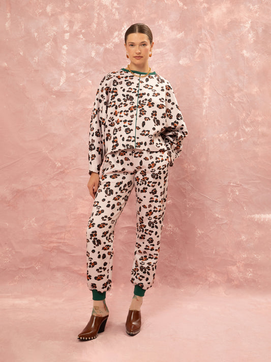 FUTTER TRACK PANTS - LEOPARD