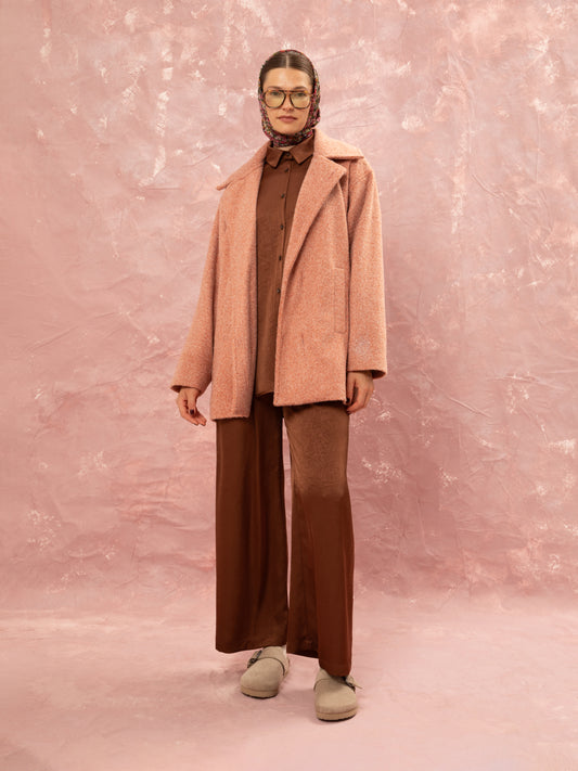 MIDI OVERCOAT - COGNAC