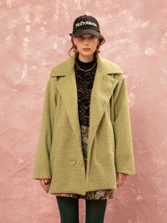 MIDI OVERCOAT - LIME