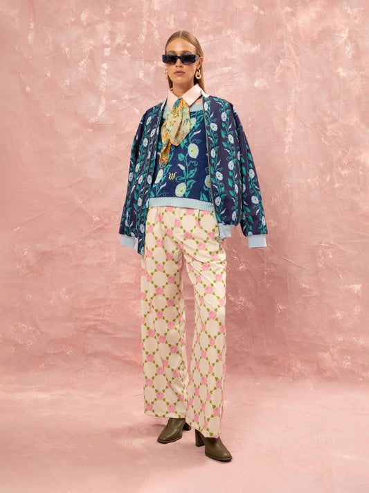 FUTTER BOMBER JACKET - MOONFLOWERS