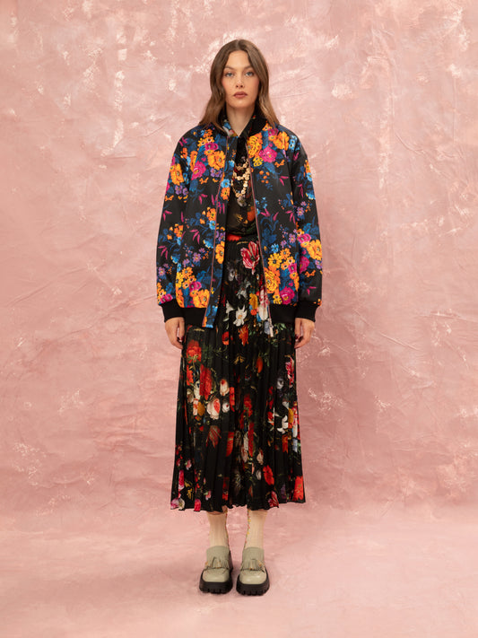 FUTTER BOMBER JACKET - TAPETSARIA BLACK