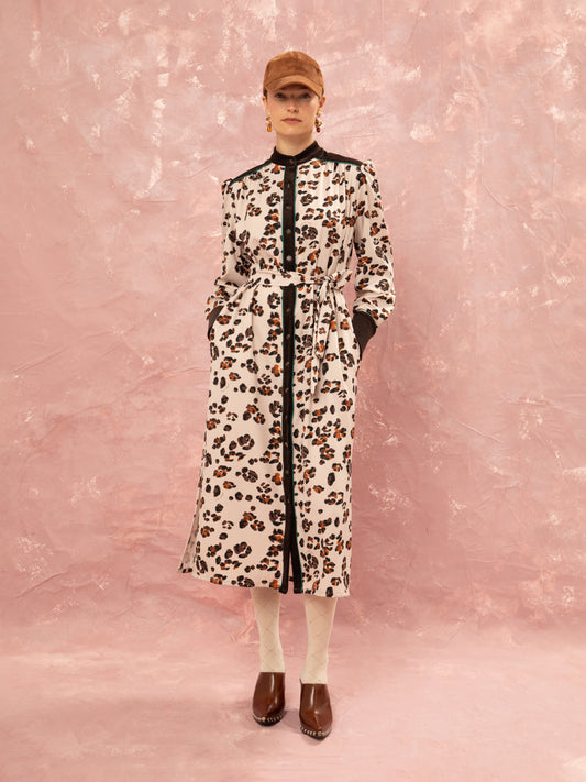 MAXI SHIRT DRESS - LEOPARD