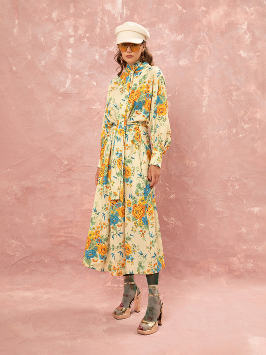 KAFTAN MAXI DRESS - TAPETSARIA CREAM