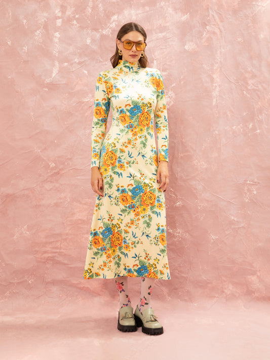 FLUFFY MAXI DRESS - TAPETSARIA CREAM