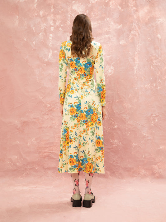 FLUFFY MAXI DRESS - TAPETSARIA CREAM