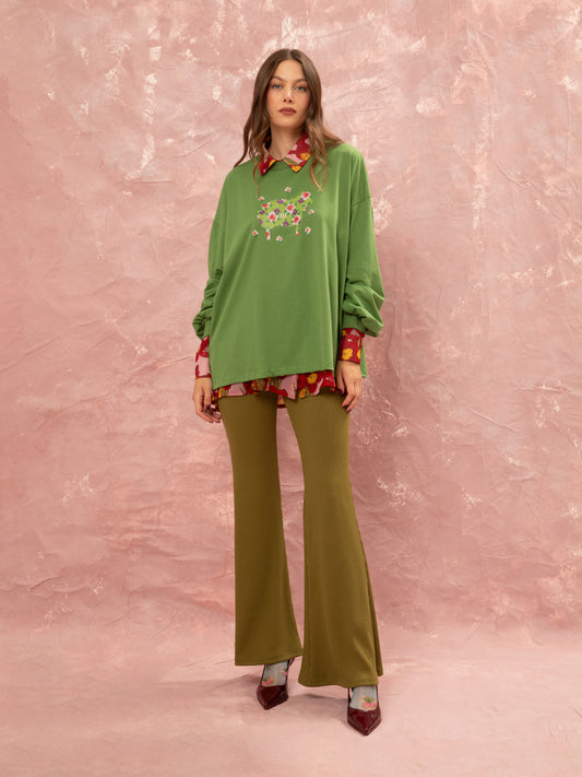 LONG SLEEVE T-SHIRT - LIME