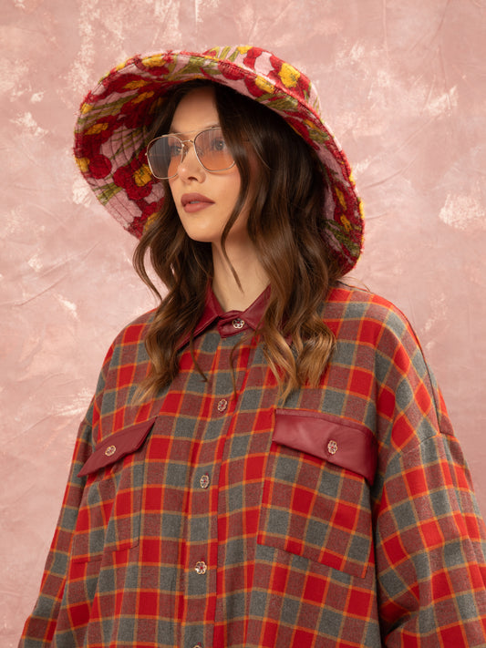 OVERSIZED BUCKET HAT - NARCISSUS PINK