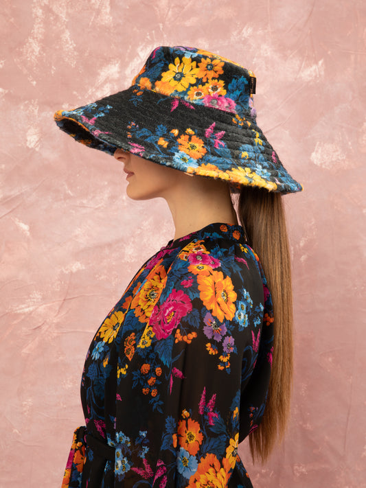 OVERSIZED BUCKET HAT - TAPETSARIA BLACK
