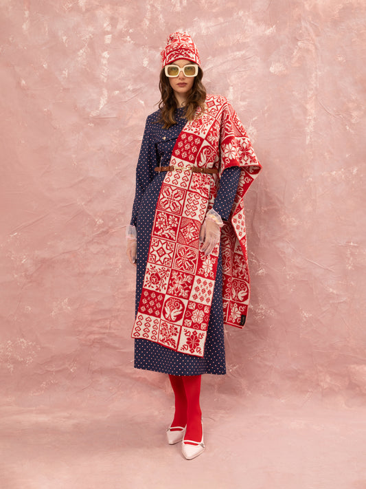 JACQUARD KNIT SCARF - KOUVERTA