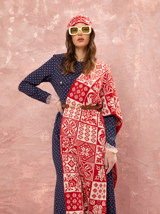 JACQUARD KNIT SCARF - KOUVERTA