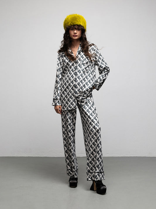 THELMA PANTS - PIED-DE-HORSES