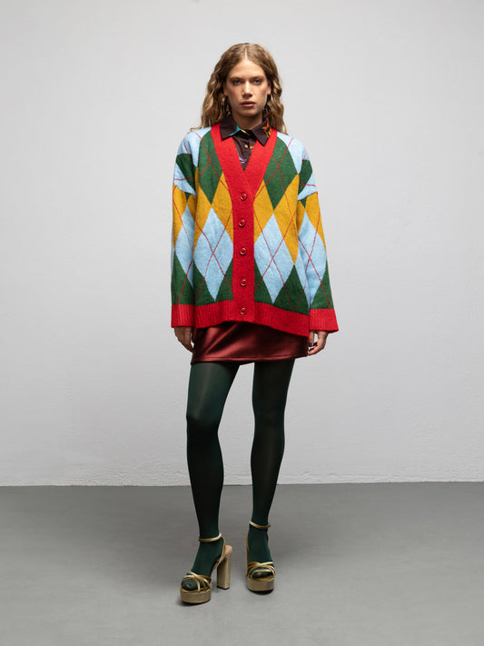 PALOMA KNIT CARDIGAN - DIAMOND GREEN