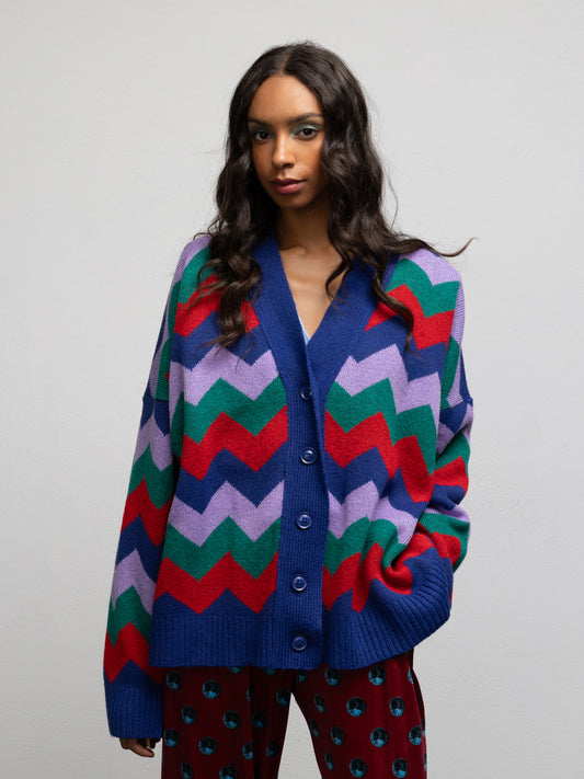 PALOMA KNIT CARDIGAN - ZIGZAG
