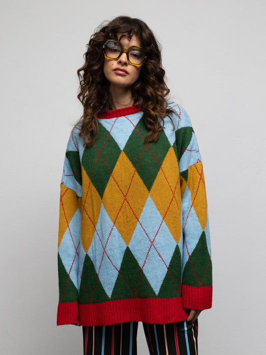 WARHOL KNIT SWEATER - DIAMOND GREEN
