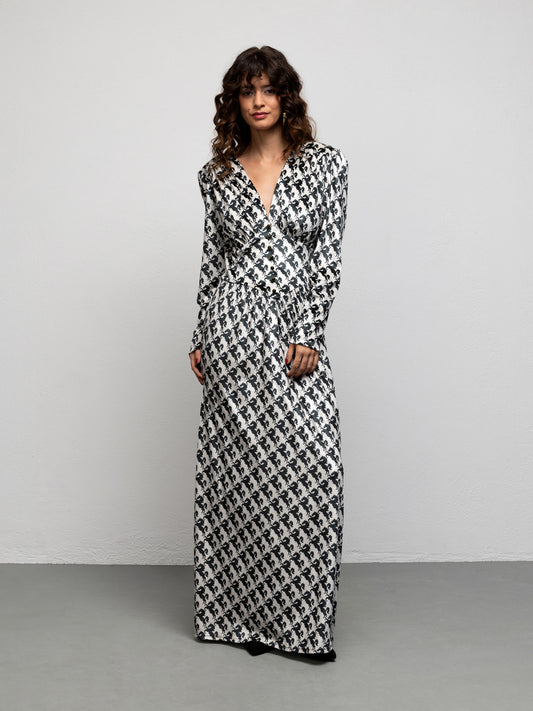 CASABLANCA DRESS - PIED-DE-HORSES