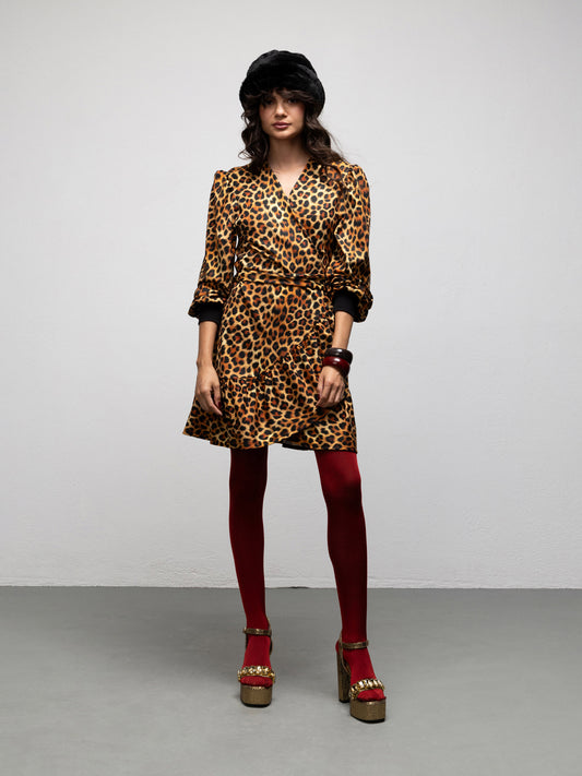 TWIGGY DRESS - LEOPARD