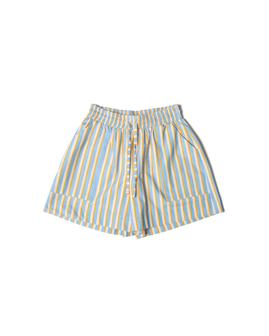 COTTON SHORTS - STRIPES BLUE
