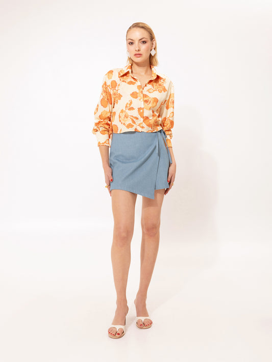 DENIM SKORTS BLUE