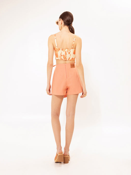 DENIM SKORTS PEACH