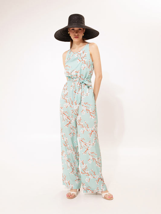 Draped Bust Maxi Dress Anthurium Green