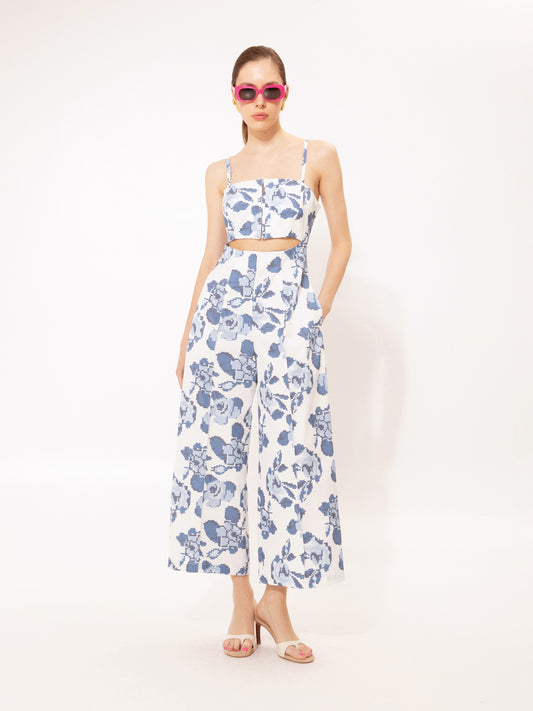 Draped Bust Maxi Dress Anthurium Green