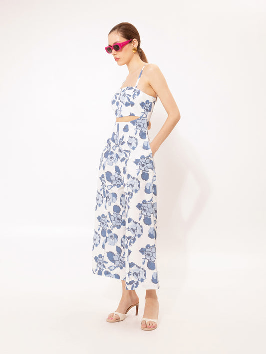Draped Bust Maxi Dress Anthurium Green