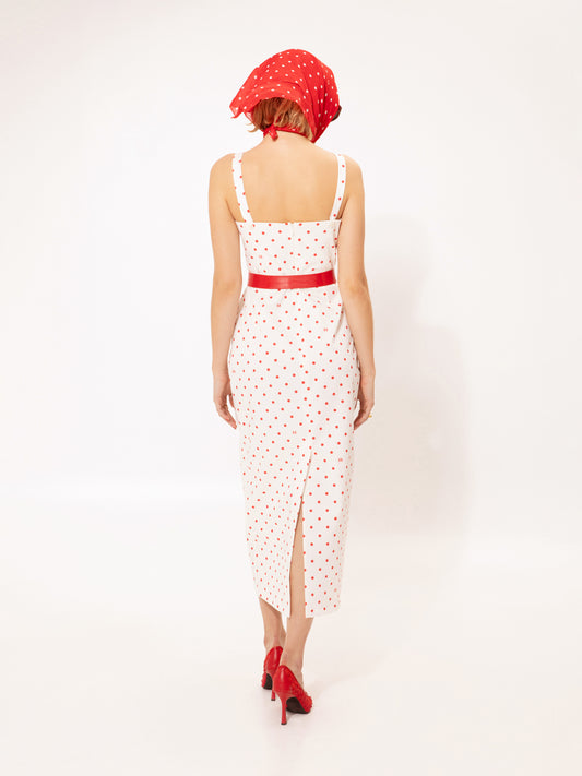 PENCIL MIDI DRESS POUA WHITE