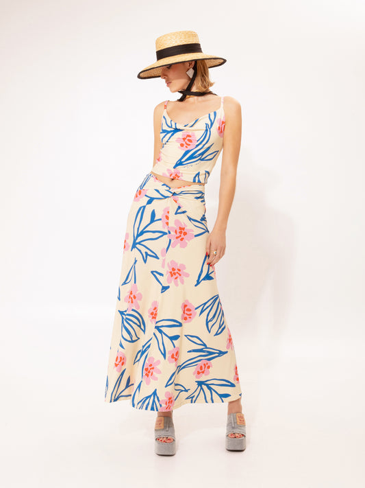 Short-Sleeve Jersey Top Anthurium Peach
