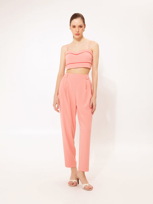 Short-Sleeve Jersey Top Anthurium Peach