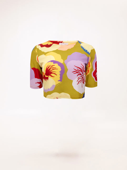 SHORT-SLEEVE JERSEY TOP ORCHIDS