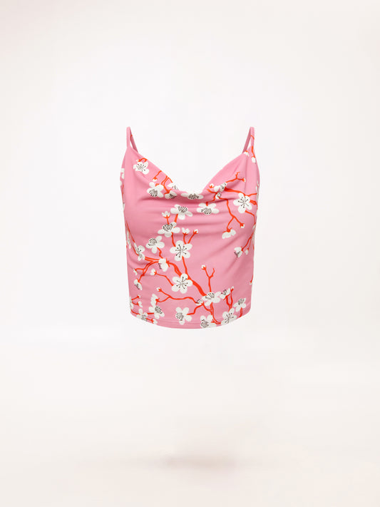 DRAPED JERSEY TOP AMIGDALIA PINK