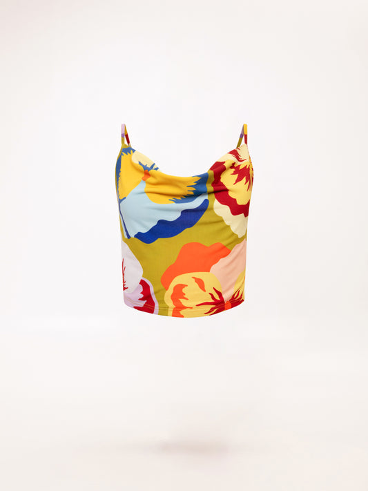 DRAPED JERSEY TOP ORCHIDS