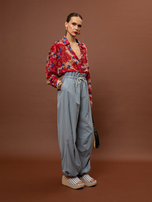 PARACHUTE PANTS - RAF BLUE