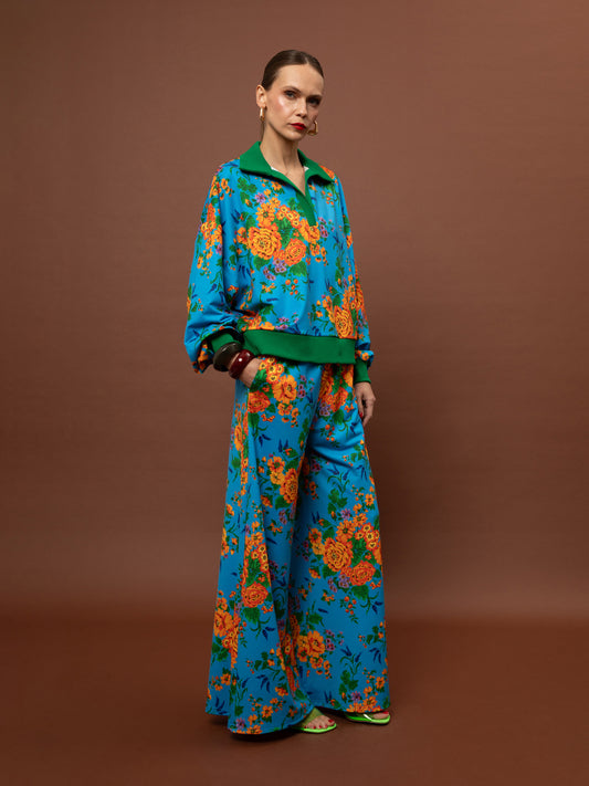 FUTTER TRACK PANTS - TAPETSARIA AQUA