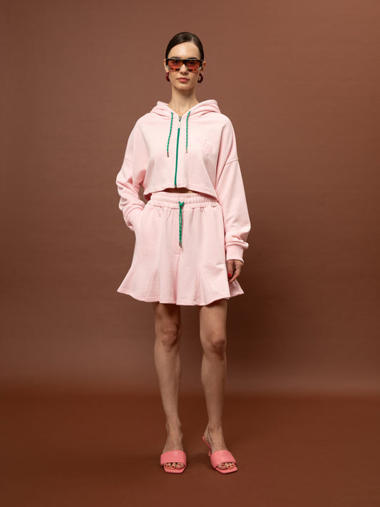 FLARED FUTTER SHORTS - PINK