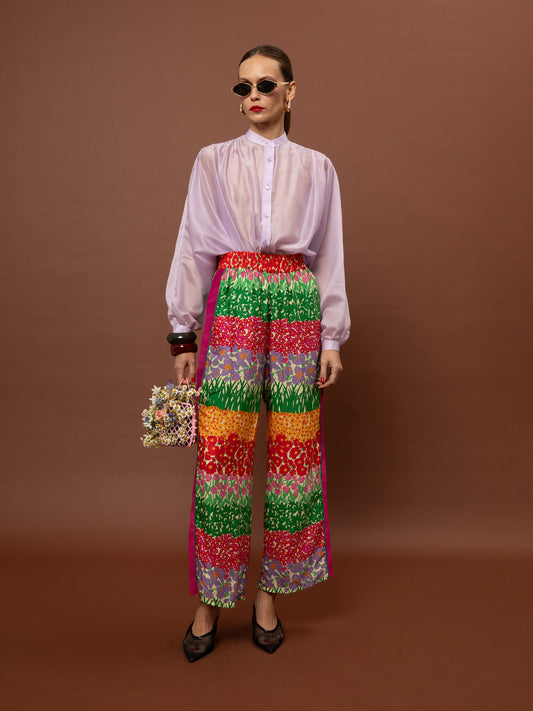 PAJAMA POPLIN PANTS - GARDEN