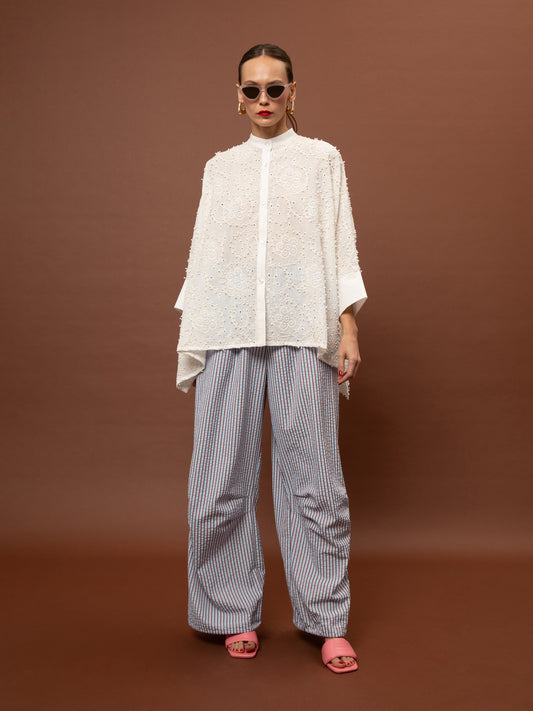 PARACHUTE PANTS - STRIPES BLUE