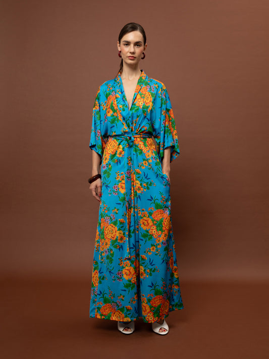 KAFTAN MAXI DRESS - TAPETSARIA AQUA