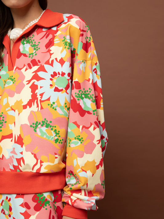 FUTTER POLO TOP - POPPIES
