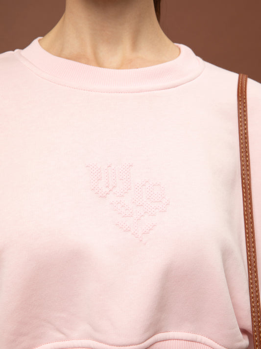 FUTTER CROPPED TOP - PINK