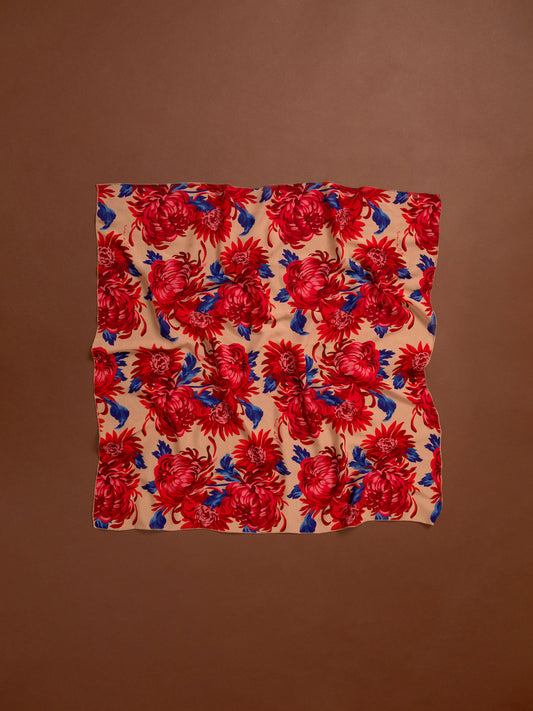 CHIFFON SCARF - CHRYSANTHEMA BEIGE