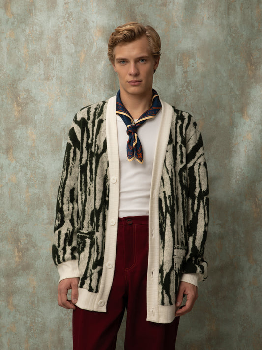 PLEATED COTTON PANTS - BURGUNDY