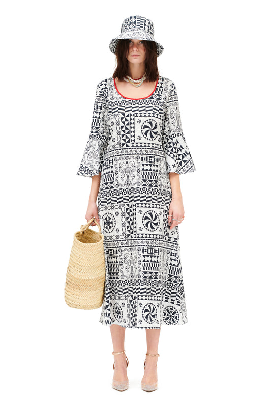 BELL-SLEEVES MIDI DRESS - CHIOS